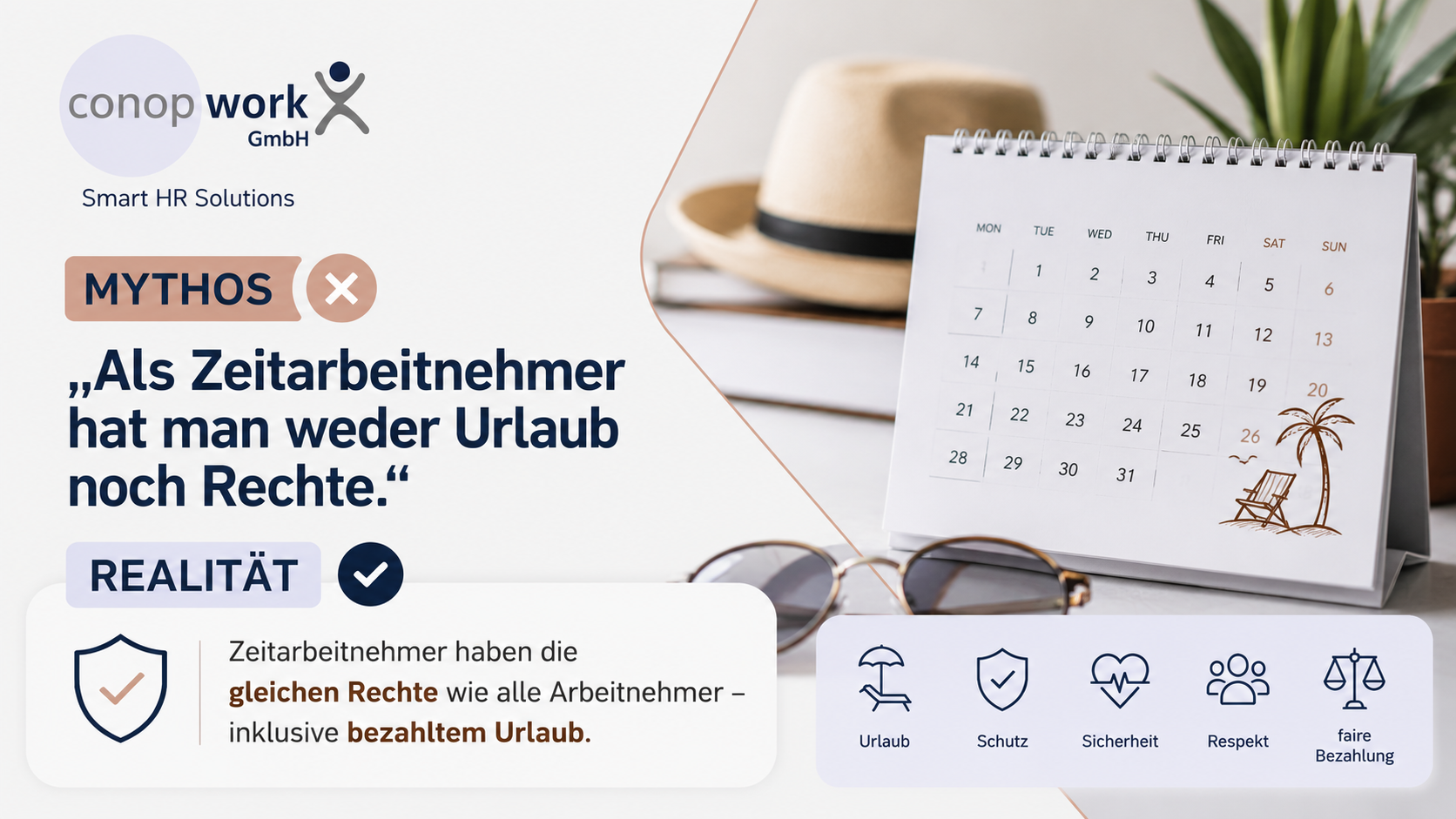 Mythos oder Wahrheit? Erfahren Sie, welche Rechte Zeitarbeitnehmer haben und warum Urlaub, Lohnfortzahlung und Arbeitsschutz selbstverständlich sind.